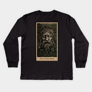 The Green Man Tarot Kids Long Sleeve T-Shirt